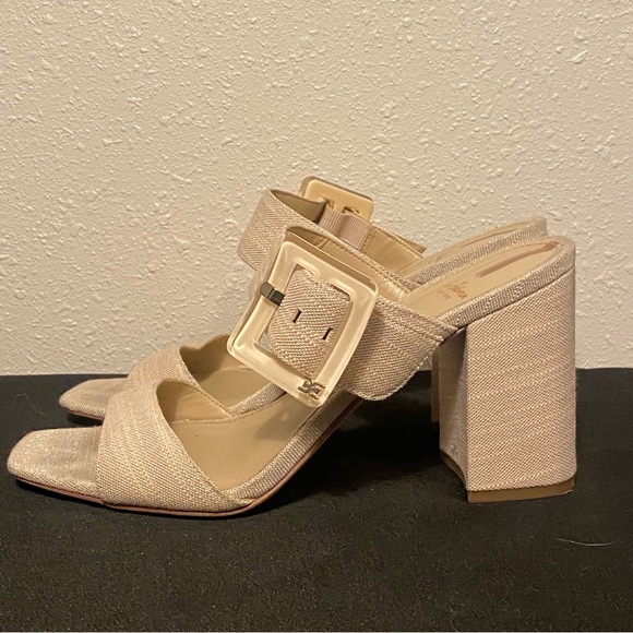 Sam Edelman Dalton Sandal in Sand Linen Size 8.5 - Picture 3 of 5